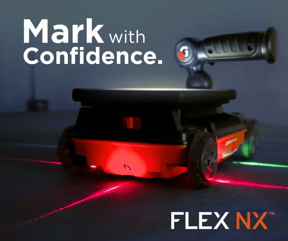 GSSI_GPR's tweet image. Six lasers. One goal: precision.
Flex NX® makes markouts fast, accurate, and effortless.
#FlexNX #GSSI #ConcreteScanner #LaserMarking #ScanAndGo