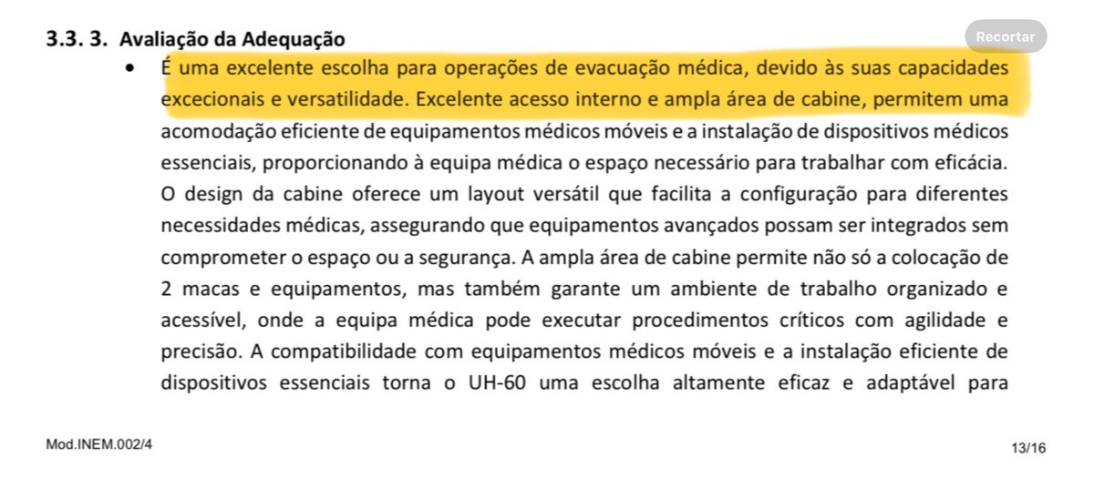 NunoMeloMDN's tweet image. O Expresso titula falsamente : “Helis de  Nuno Melo não são indicados para o INEM.”
Sucede que em relatório o INEM considera exactamente o contrário dizendo: “É uma excelente escolha para operações de evaquação médica devido às suas capacidades excepcionais e versatilidade”. 1/3