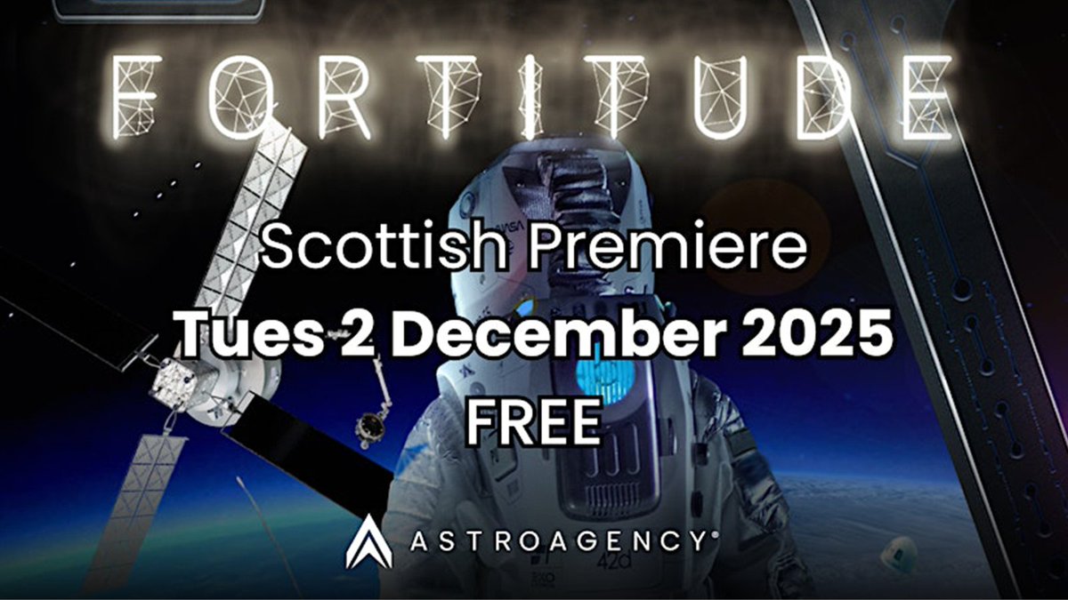gsc1's tweet image. A special night for space enthusiasts

@theAstroAgency presents the Scottish premiere of &apos;Fortitude: Forging the Trillion Dollar Space Economy&apos; in our IMAX on Tue 2 Dec - including panel with the film’s director &amp;amp; local space experts

Get your free ticket: bit.ly/43guAvQ