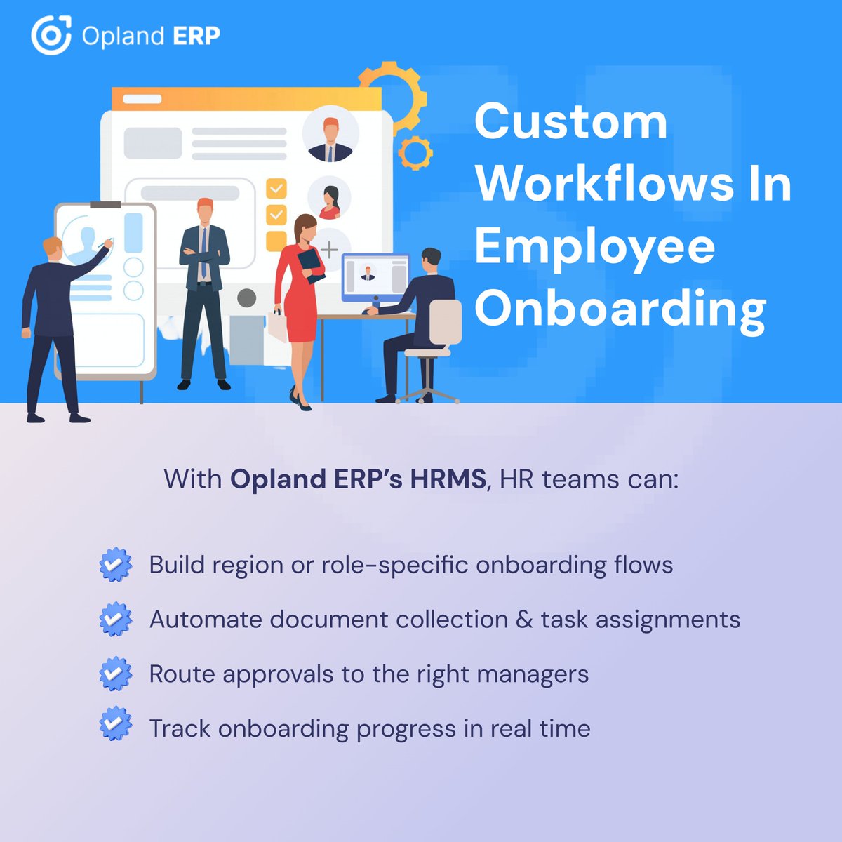OplandTechERP's tweet photo. Every company onboards differently — by region, role, or policy 🌍

With Opland ERP’s custom workflows, HR can tailor onboarding for every hire, automate approvals &amp; track progress in real time.

#OplandERP #EmployeeOnboarding #CustomWorkflows #HRTech #DigitalHR https://t.co/45Zj3ss7WY