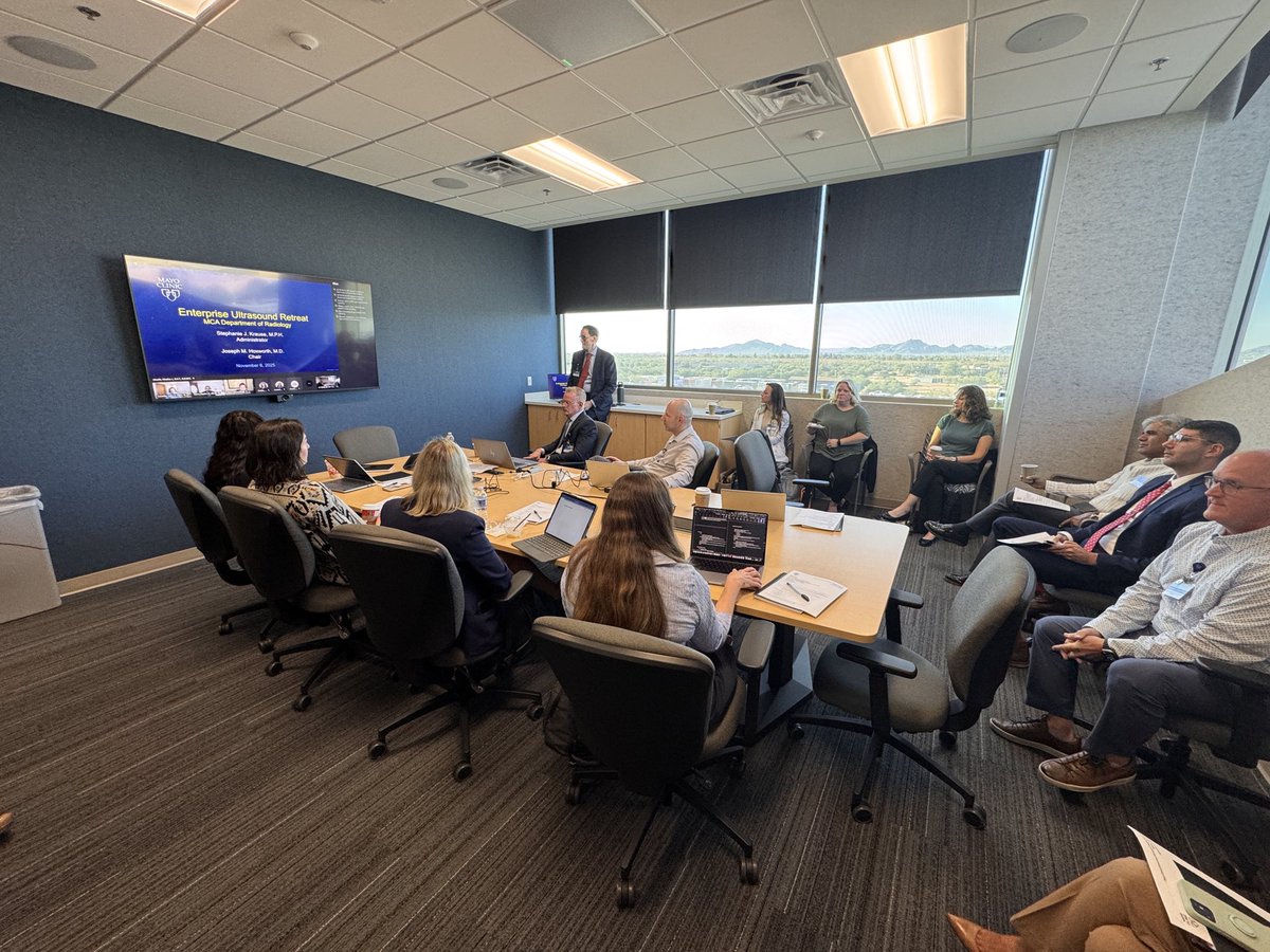 Once a year <a href="/MayoRadiology/">Mayo Clinic Radiology</a> Ultrasound folks across enterprise meet at a retreat to discuss how to maximize our synergies and meet our challenges.  So much to learn from others ! This collaborative spirit makes @mayoclinic an amazing place to work in ! #Radiology