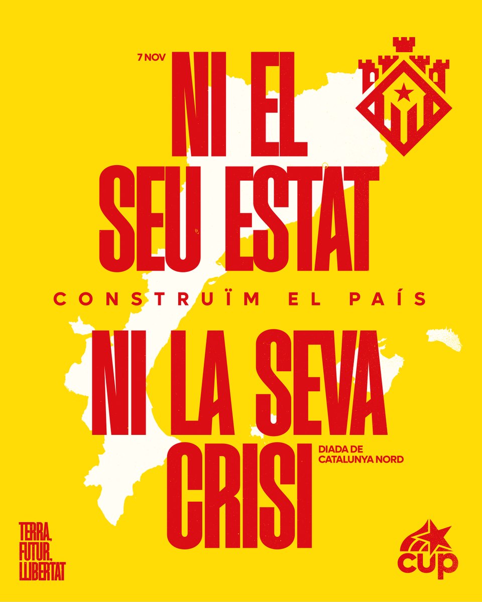 💥Avui celebrem la Diada de Catalunya Nord!

Ni el seu estat, ni la seva crisi. Construïm el país! ✊