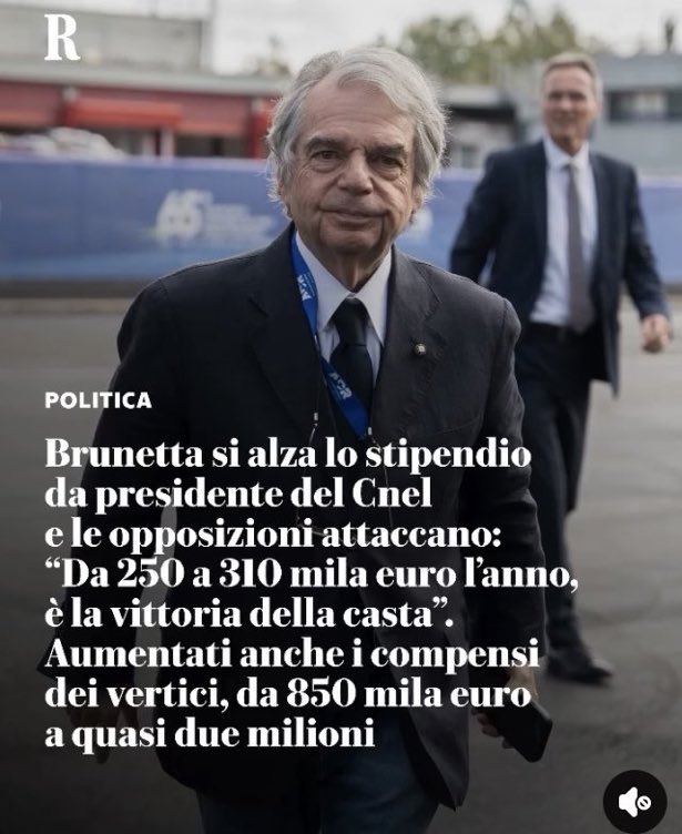Brunetta -prof. economia- si è sempre scagliato contro il salario minimo, ignorando tutta la ricerca economica che mostra che il salario minimo aumenta le retribuzioni senza ridurre l'occupazione. Però ha deciso di aumentare il suo salario minimo. Qualcosa non mi torna...