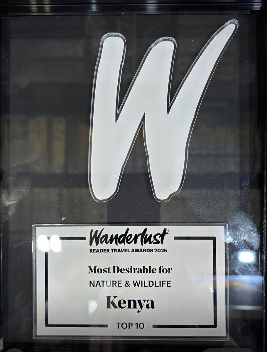 magicalkenya's tweet photo. 🇰🇪 Kenya Shines at WTM London 2025!
Kenya has been named the Most Desirable Destination – Nature & Wildlife at the Wanderlust Reader Travel Awards 2025, adding to its recent recognition by Condé Nast Traveller as the Friendliest Country in the World. 🌍

These global accolades reaffirm Kenya’s place among the world’s most loved destinations - where breathtaking landscapes meet warm hospitality.
#MagicalKenya #KenyaAtWTM #WTMLondon2025 #SustainableTourism #WanderlustAwards #CondéNastTraveller #WTM