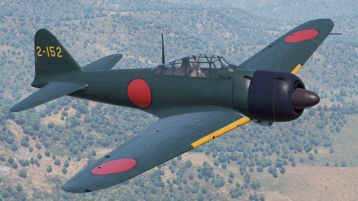 zero2152c's tweet image. 本日投稿した零戦二二型のユーザースキン
live.warthunder.com/post/1155882/e…
「2-152」　1943年・1945年
#WarThunder #WarThunder_JP