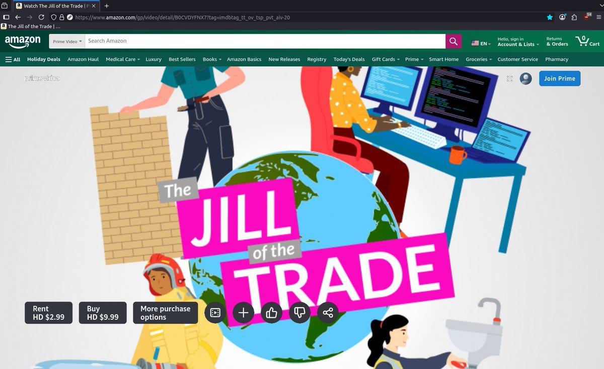 Amazon is pressuring us to get more eyes on this film, so here goes! 😅

🎬 #TheJillOfTheTrade is now streaming on #AmazonPrimeVideo! 

5 inspiring women share their hardships &amp; triumphs in male-dominated industries. 

Do rent now &amp; leave a review ⭐

➡️ buff.ly/BcDzk83