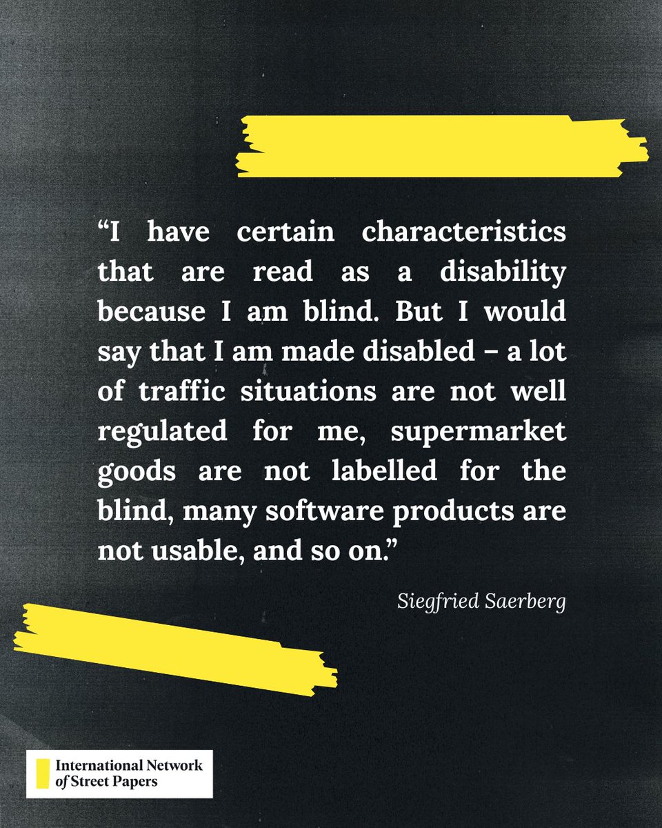 _INSP's tweet image. Siegfried Saerberg heads the Hamburg Centre for Disability Studies, set for closure by the German Senate. He told Hamburg street paper @hinz_und_kunzt what barriers still need to be removed: insp.ngo/articles/lived…