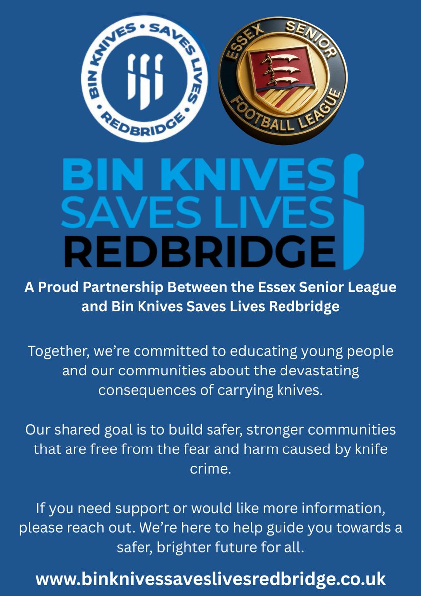 EssexSenior's tweet image. We are delighted to further enhance our partnership with Bin Knives Save Lives

More news to follow...

#ESL #BinKnivesSaveLives