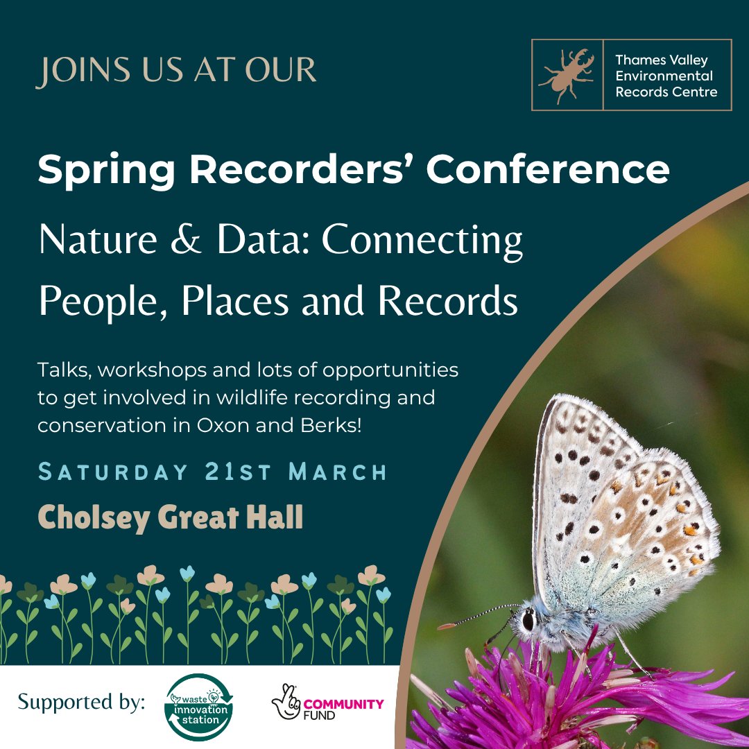 🌿 SAVE THE DATE! 🌿

 Join us for the TVERC Spring Recorders’ Conference: Nature &amp; Data - Connecting People, Places and Records on Saturday 21st March 2026!

Enjoy inspiring talks, updates, and networking.

More details to follow soon!