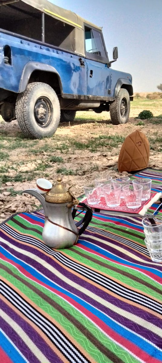 ما أجمل طلعات البر حين يجتمع فيها صفاء السماء ودفء القهوة وهدوء المكان… لا ضجيج إلا نسمات الهواء ولمعة الشمس على فنجانٍ من السعادة ☕🌾🚙
لحظات بسيطة.. لكنها تسكن القلب طويلاً 💛