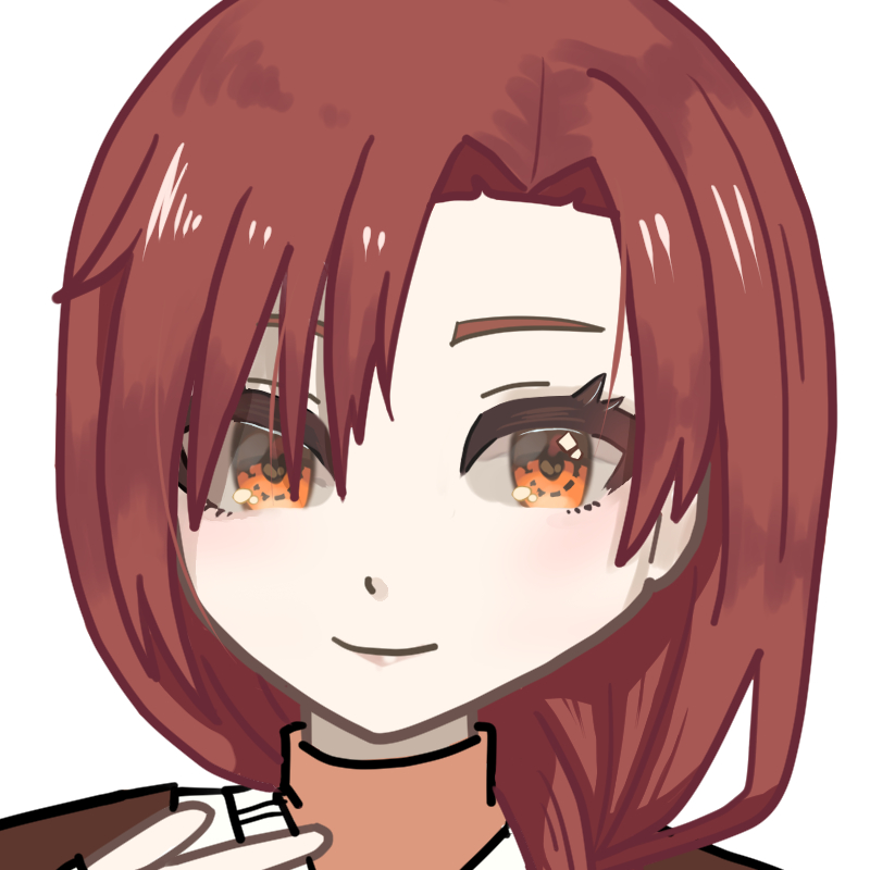 これは顔の原寸
感謝タイで学んだことはいっぱいあるんだけど、いかんせん受け取り手が私なので「とりま影とベースカラーの中間色で髪をしゅしゅしゅってやるとなんとなくそれっぽい」とかそういう半端な学びになって今も生きています