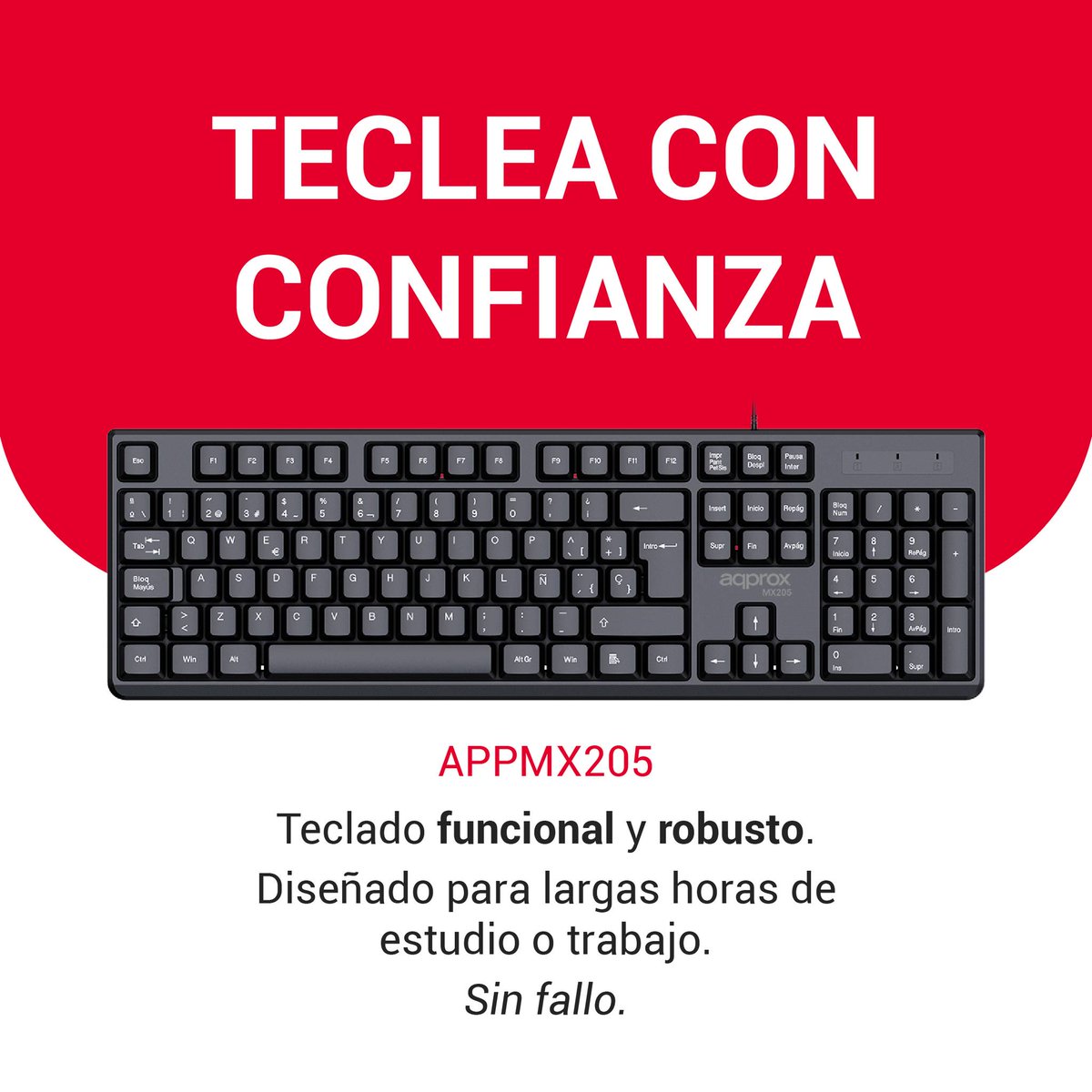 Approx_Iberia's tweet image. Teclado APPMX205.
Funcionalidad y resistencia en cada tecla.
Descúbrelo aquí:
approx.es/go/app
#oficina #teclado #Approx #profesional #tecladooficina