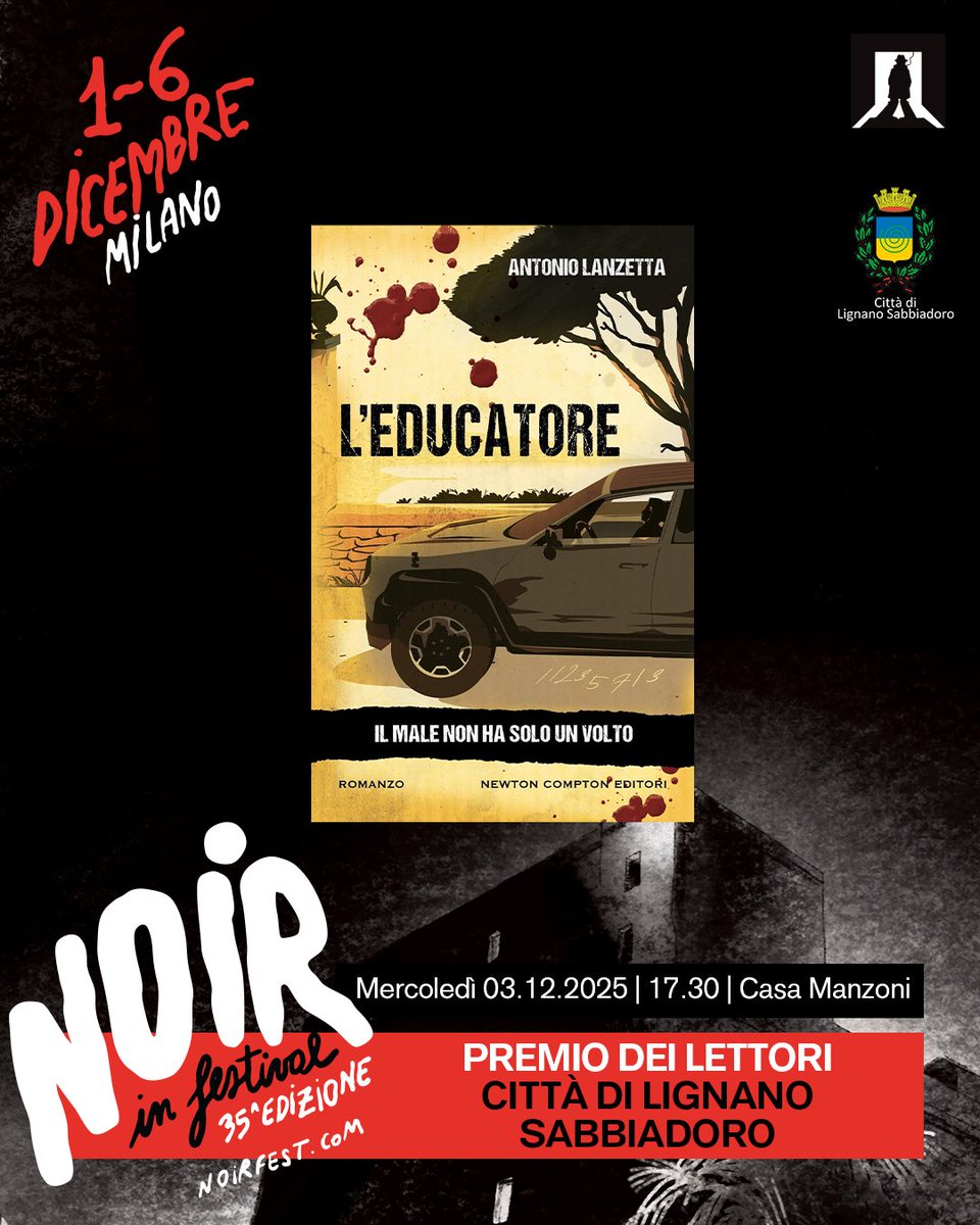 Annunciata la cinquina finalista del Premio Scerbanenco 2025!
Barbara Baraldi, Giorgia Lepore, Davide Longo, Alessandro Robecchi e Mirko Zilahy si contendono il titolo di miglior romanzo noir dell’anno.
🏆 Premio dei Lettori ad Antonio Lanzetta!
🔗 noirfest.com