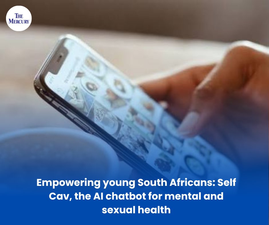 TheMercurySA's tweet photo. Get ready, South Africa! 🤖💻 SelfCAV, the AI chatbot, is revolutionizing mental and sexual health support for young people. 💬👥 Check it out and take control of your well-being!
For more: https://t.co/uWe5TssM4Q
#SelfCAV #MentalHealthSupport #SexualHealthAwareness https://t.co/OQmr5qLuwj