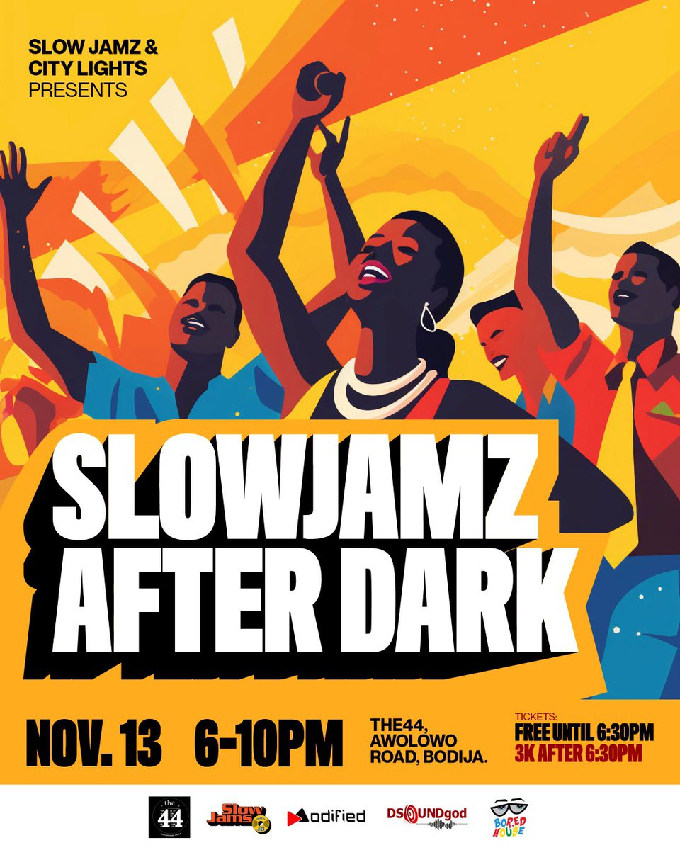 Join us for SlowJamz After Dark

R&amp;B, dim lights, and a special Karaoke Session - because your voice deserves its spotlight. 

Venue: the44, Awolowo rd, Bodija
Time: 6-10
Free entry until 6:30 | 3k after 6:30

#slowjamz #karaoke #rnbmusic #trending #ibadan