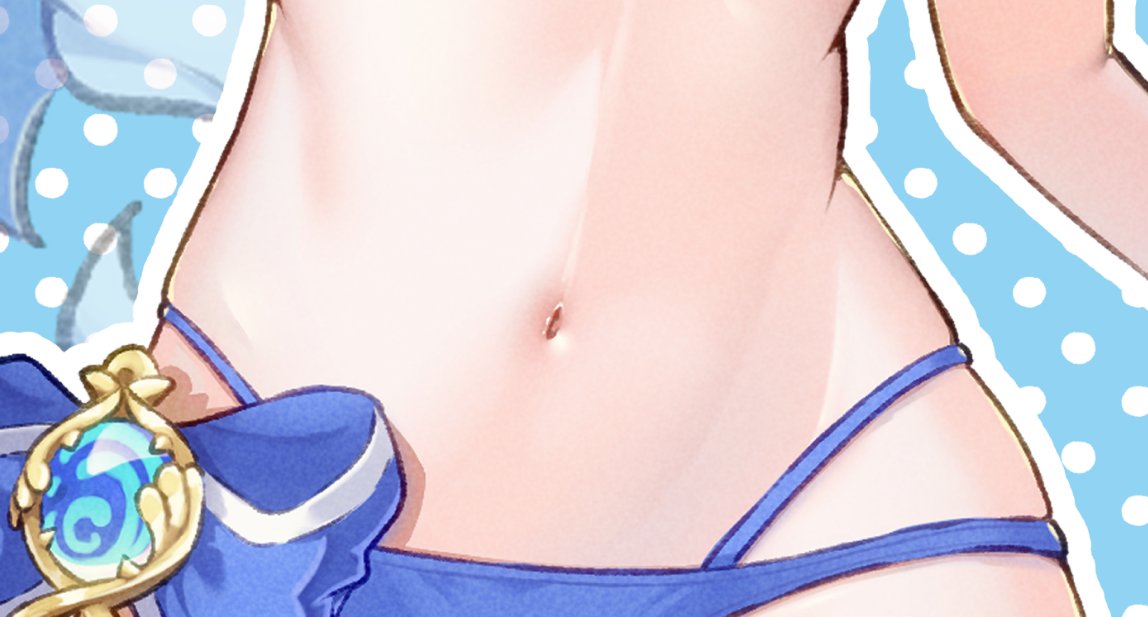 フリーナ(原神) 「いいお腹の日」|410(しどう)🌟おでライ札幌(9/17)B15,16のイラスト