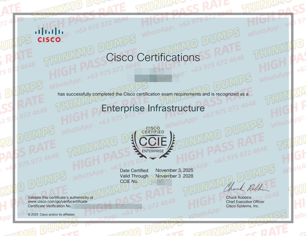 thinkmodumps's tweet image. Congratulations to another new candidate who has successfully aced the CCIE exam! If you also want to pass the CCIE exam smoothly, feel free to contact me—I have comprehensive and high-quality exam preparation materials here.
#CCIE #CCIEStudyMaterials #PassCCIE