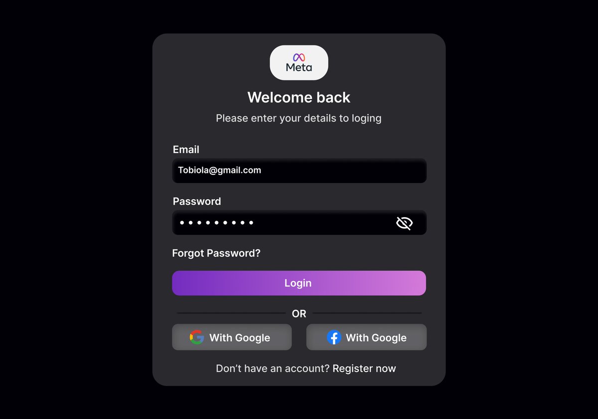 Ksammydesigns's tweet image. Beautiful login screen with smooth dark mode aesthetics ✨

Clean layout, calm colors, and soft shadows — crafted for a premium feel.

💭 Drop your thoughts below!

#UIDesign #DarkMode #DesignDaily #UXDesign