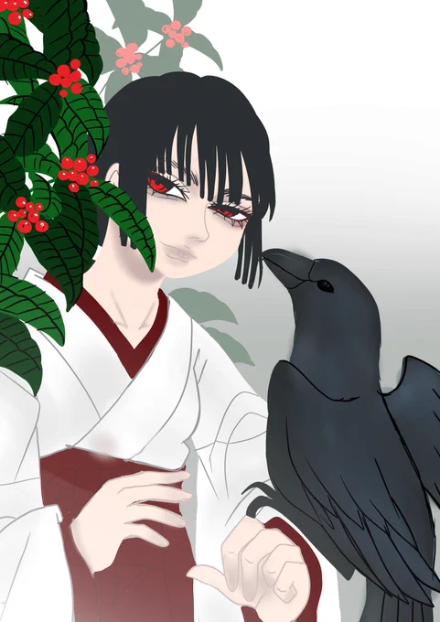 朝霧。 #和風イラスト #イラスト #朝霧