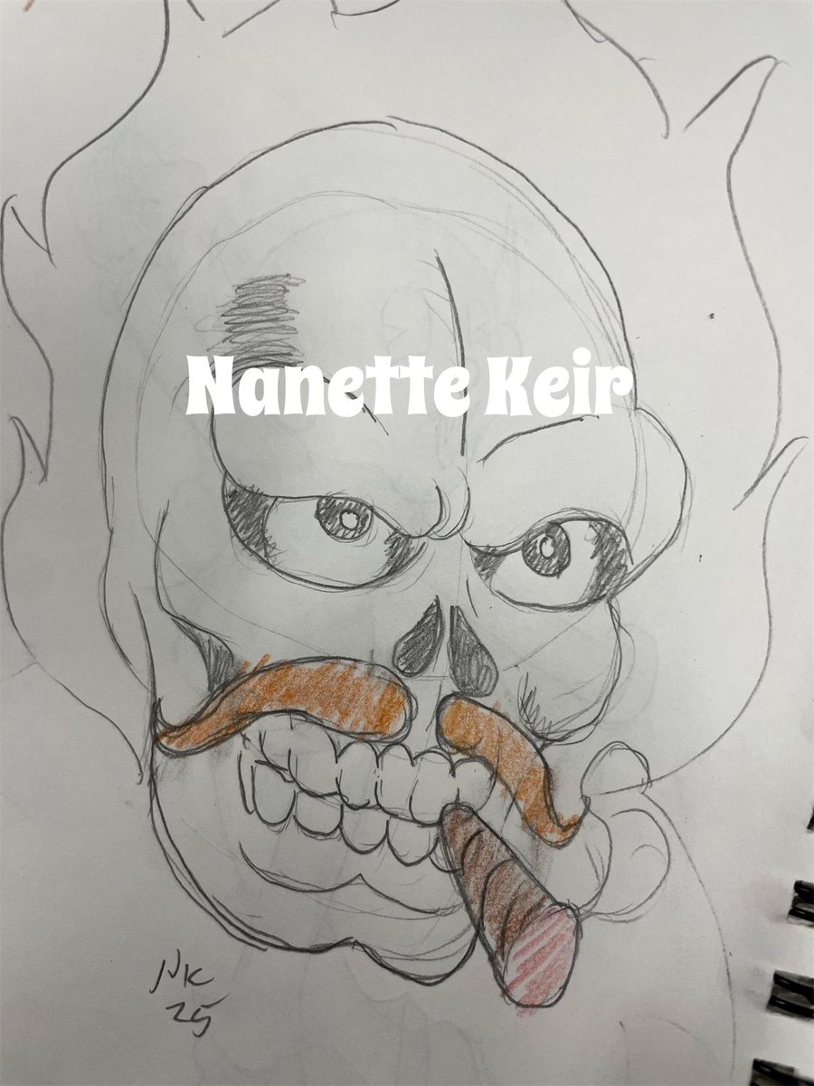 disgruntmonkey's tweet image. Today’s Brain Break Drawing is #Tombstone as Ghost Rider.
He’s happy it’s #Svengoolie Eve.