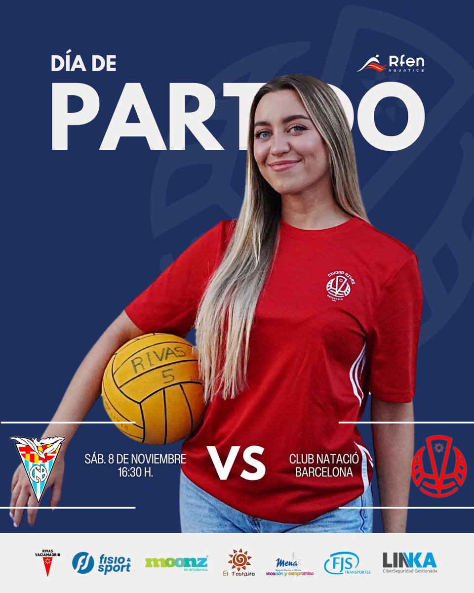 Mañana, sábado 8, las absolutas juegan fuera de casa contra el <a href="/CNBARCELONA/">CNBARCELONA</a>. ⚔️ Un duelo que promete ser intenso 

#momentowaterpolocdr #waterpolo #123Rivasss | @madrid @rfen_oficial <a href="/fmn_oficial/">FMN</a> <a href="/AytoRivas/">Ayuntamiento de Rivas Vaciamadrid</a> <a href="/rivasactual/">RIVAS ACTUAL</a> <a href="/radiociguena/">radiociguena</a>