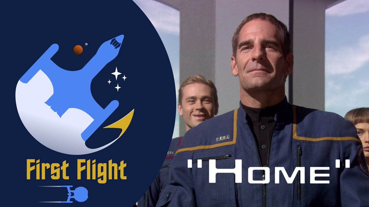 FirstFlightPod's tweet image. **🚀🖖NEW EPISODE ALERT🖖🚀**

It’s time to go “Home” with the NX-01 crew, meet Captain Hernandez, T’Pol’s mom, and examine the aftermath of the Xindi attack on Earth—and that’s just scratching the surface of this excellent episode of Enterprise! As Archer would say, let’s go!