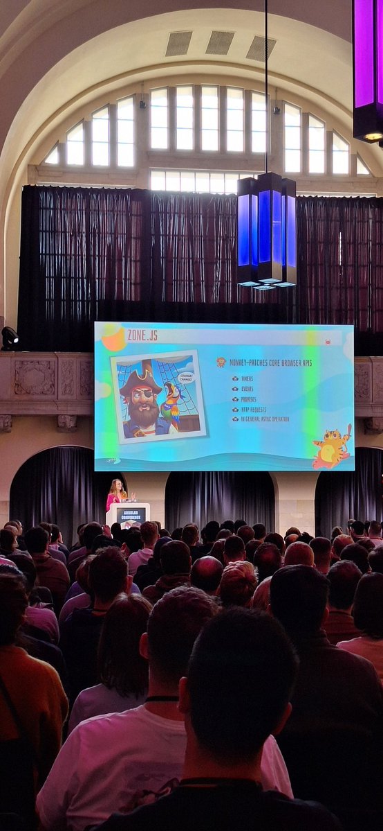 MikeZks's tweet image. @brydziaf shows the new @angular #Zoneless mode &amp;amp; #Synchronization at @ngdeconf powered by the #Pirates of the seven seas! 🦜🏴‍☠️