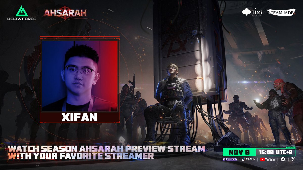 ⏰Only 12h until the dev stream for the new season! 

💬 <a href="/XifanPUBGM/">Xifan</a>  will appear in the stream to chat with the devs about the new season.

📺 Tune in the stream on our official channels:
Twitch: twitch.tv/deltaforcegame…
YouTube: youtube.com/@DeltaForceGame
TikTok:
