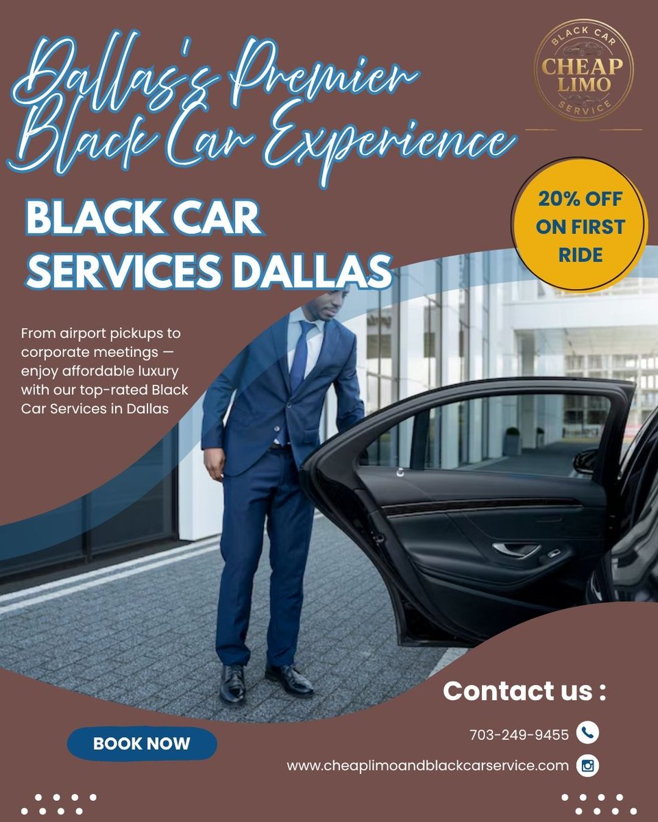 cheaplimocars's tweet image. For smooth, stylish, and reliable travel
📍Dallas, TX
 📞703-249-9455 | 📧 quotes@cheaplimoandblackcarservice.com
 🌐 cheaplimoandblackcarservice.com
Visit: cheaplimoandblackcarservice.com/black-car-serv…
#BlackCarServicesDallas #DallasBlackCarService #LuxuryRideDallas #DFWTransportation #DallasCorporateTravel