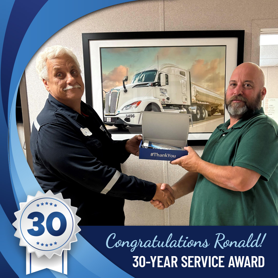 sentinel_trans's tweet image. We are extremely proud to honor Ronald C., who just received his 30-year service award with Sentinel. 

Three decades, wow! What a fine legacy of service. We look forward to many more years of Ronald&apos;s amazing work ethic and positive attitude.

Congratulations, Ronald!