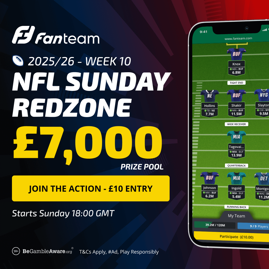 FanTeamOfficial's tweet image. Josh, Bally &amp;amp; Mark have already built their Redzone teams.
Hear their picks 👇

Then lock in yours for Sunday’s £7,000 contest.
£10 entry. Starts 18:00 GMT.
#NFL #Redzone #FanTeam