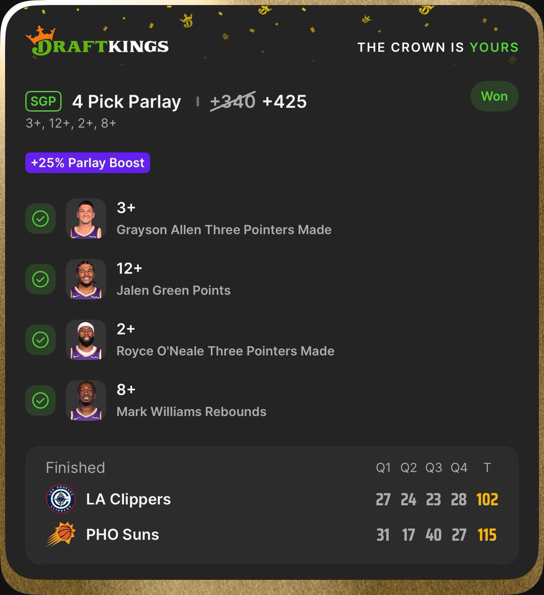Pesh22's tweet photo. Last night 1 NBA 🏀 game, I produce 2 parlay winners.
🔮 😎 @DailyDawgz28 

Join Now: 💡Turn Insight Into Income 💵 
https://t.co/LU71305S7v https://t.co/IcmKTGjQMI