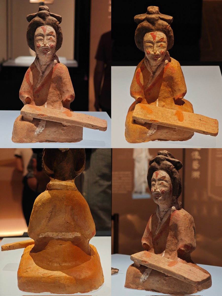 東晋・紅陶彩色伎楽俑 (317年～420年）