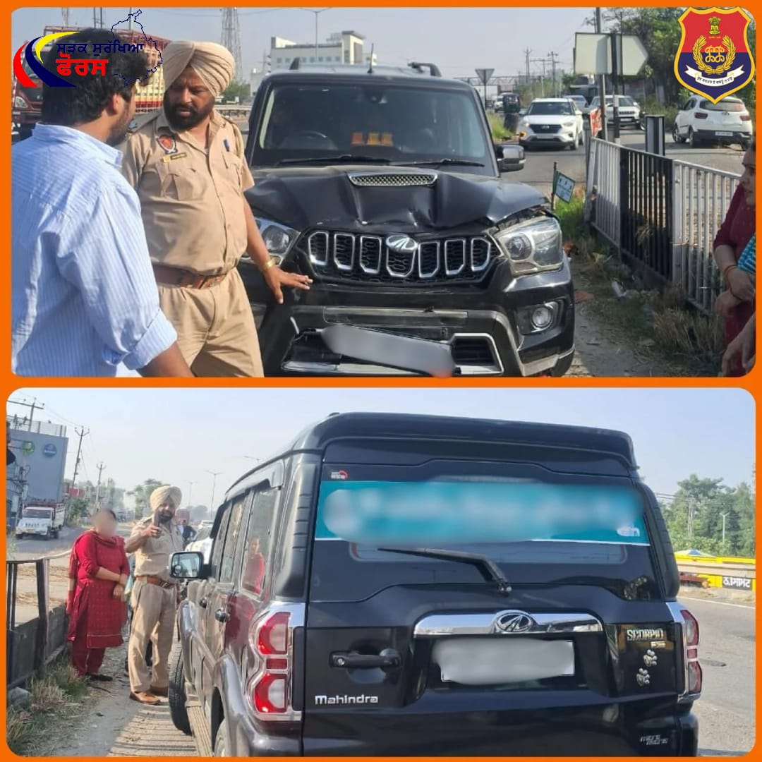 CPJalandhar's tweet image. 🚨 #SwiftAction, Life Saved! 👮‍♂️
The SSF team of Commissionerate #Police Jalandhar responded instantly after witnessing a two-car collision on the highway.
The injured person was given immediate first aid and safely transported to the hospital. 🏥