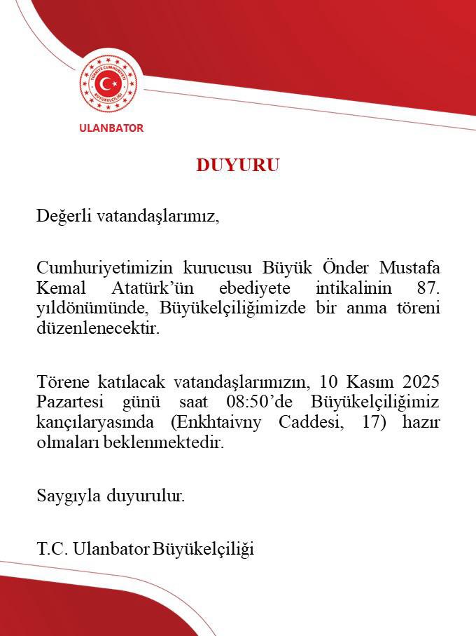 Türkiye in Mongolia (@tc_ulanbatorbe) on Twitter photo 