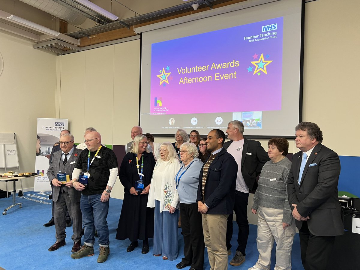 Great to celebrate our fabulous volnteers who do so much in their own time for our patients and staff, they really do make a difference - thank you from all <a href="/HumberNHSFT/">Humber Teaching NHS Foundation Trust</a>