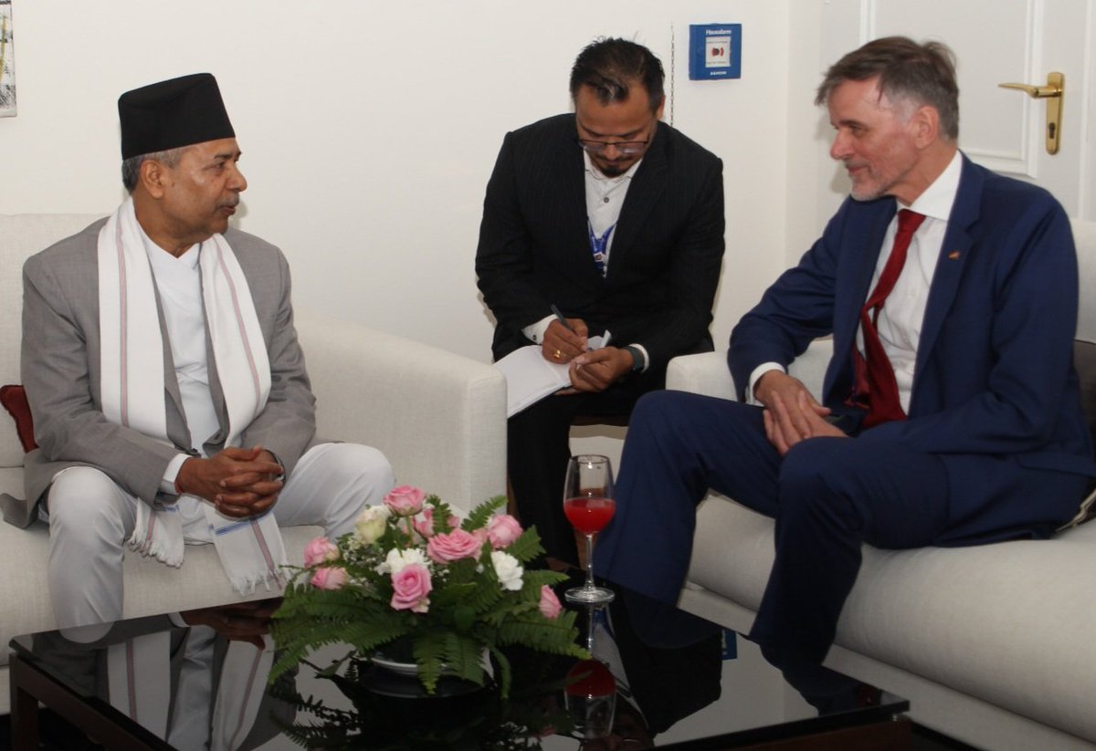 On Friday, I attended a reception hosted by German Embassy in Kathmandu to celebrate, the Day of German Unity. I conveyed my heartfelt wishes for the happiness, peace and prosperity of the people of the Federal Republic of Germany through H.E. Ambassador Mr. Udo Eugen Volz.