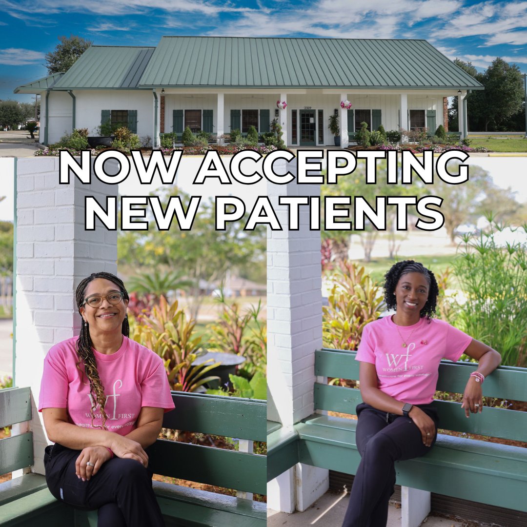 WomenFirstLA's tweet image. NOW ACCEPTING NEW PATIENTS! 
Book an appointment with us today! Call 337-256-5317 and discover the difference our caring team can make in your healthcare journey.