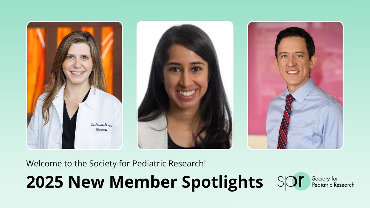 We're excited to introduce the 2025 new members, who bring fresh ideas, passion, and dedication to advancing child health

Welcome to SPR, Christine Stoops, DO, MPH, Shazeen Suleman, MD, MPH, MSc, and Michael Tchou, MD, MSc!

Learn About Their Research: ow.ly/ZBQu50XlXEa