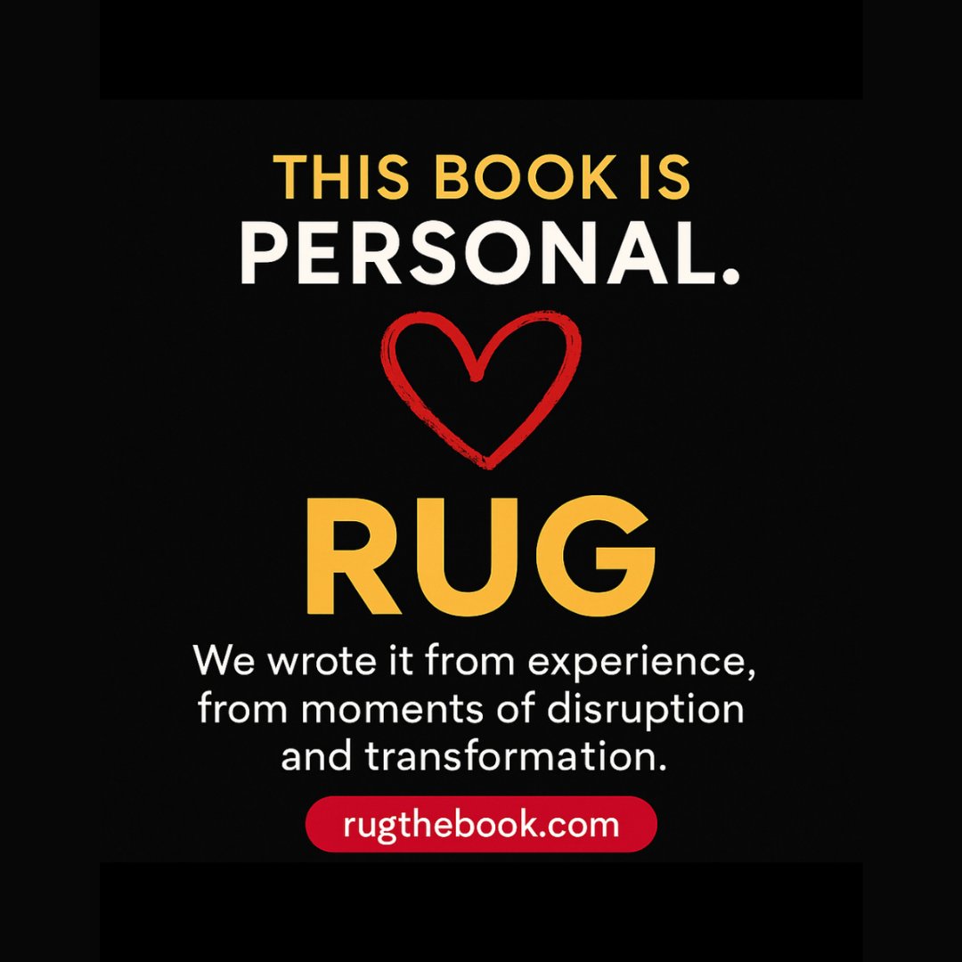 📖 This book is personal.

We didn’t just write RUG from theory — we wrote it from experience. ✍️

From disruption 💥 to transformation 🌱, from guiding change 🌍 to watching leaders rise ✨

Preorder your copy and be ready for the launch on Feb. 4, 2026.
rugthebook.com/the-book/book-…