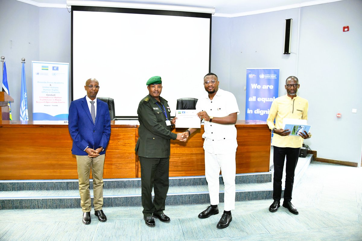 rwandarpa's tweet photo. The International Human Rights Law (IHRL) in Peace Support Operations (PSO) Course that was conducted at the Rwanda Peace Academy (RPA) in Musanze from 3 November ended today, Friday 7 November 2025. https://t.co/90Q06jvC5a