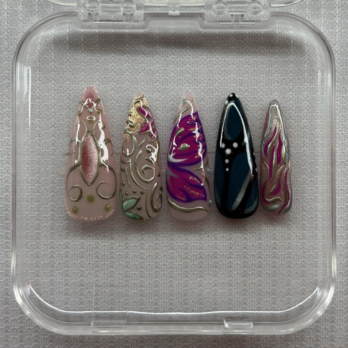 faerie court seraphine inspired nails🧚🏼‍♀️