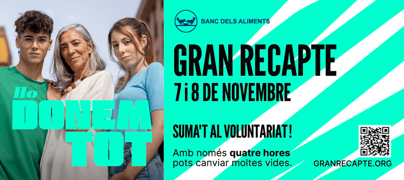 ZALportBCN's tweet photo. 🙌🚛Avui comença el #GranRecapte del
@BancAlimentsBcn
Viu una experiència solidària a través del @GranRecapte. Des de la @ZALportBCN és un privilegi col·laborar un any més cedint una nau per a la distribució solidària.
🗓️ 7 i 8 de novembre
🔗Participa: https://t.co/rxpGVfoKIP https://t.co/kni7quad5w