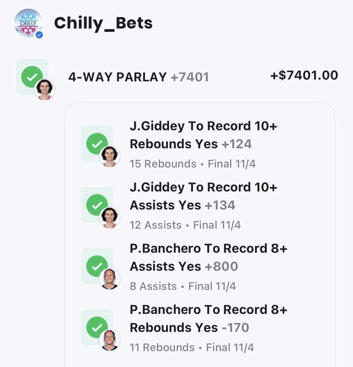 Run it back for the action network free play of the day?!

Like it up, we got nba cup 🏀

action.onelink.me/qhpb/ChillyBets