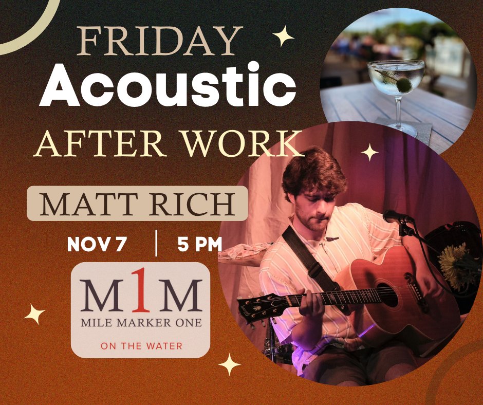 MileMarker_One's tweet image. TONIGHT - after work, meet up in our River View Lounge and unwind. Share with your friends, we&apos;ll see you there.   #LiveMusicNight #AfterWorkVibes #OnTheWater #GloucesterMA #FridayAcoustic #MileMarkerOne