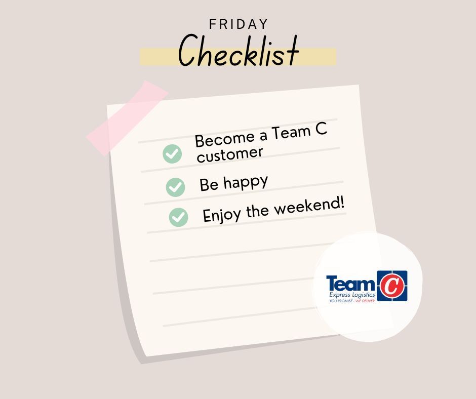 What’s on your Friday to-do list?

Why not become a Team C customer and start taking advantage of some great benefits.

Find out more - teamc.co.uk/become-a-custo….