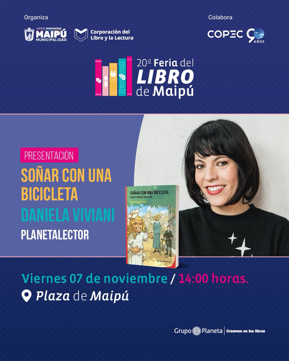 #AutoresPlaneta en la 20° Feria del Libro de Maipú.

Plaza de Maipú - Entrada liberada

<a href="/Muni_Maipu/">Municipalidad de Maipú</a> <a href="/Corp_del_libro/">LibroyLectura</a>