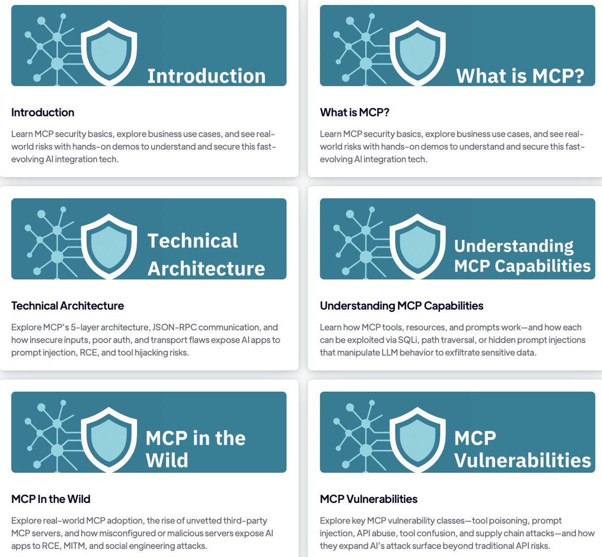 hetmehtaa's tweet image. FREE MCP Security Fundamentals Course

apisecuniversity.com/courses/mcp-se…