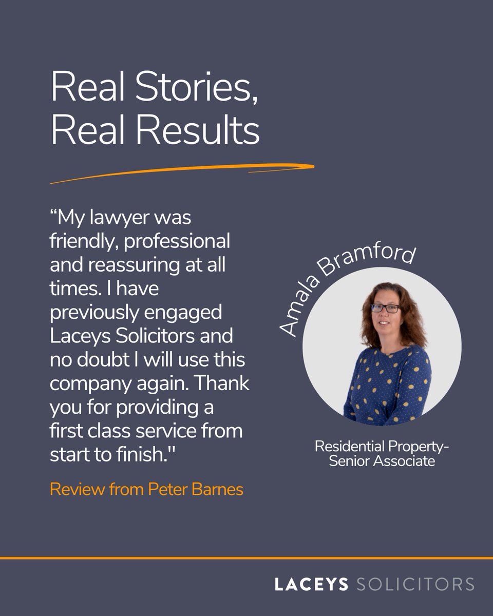 At Laceys Solicitors, our Conveyancing team combines professionalism with a personal touch that helps clients feel confident at every step of the process.

Contact the Conveyancing team at Laceys Solicitors on 01202 377800 to see how we can help.

#laceyssolicitors #solicitors