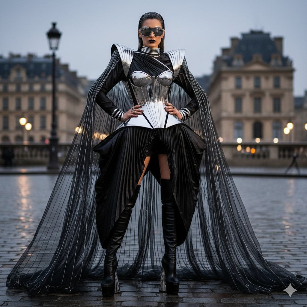 GenVisioAI's tweet image. Add spice to your daily style! 👗⚡
Get Paris-runway fashion inspo in just 1 minute with Google Nano Banana. 🪩✨
Let Gemini craft the prompt — super easy! 💡😎
Full prompt to ALT !!
#AIfashion #GoogleNanoBanana #CreativeAI #AIart #AIstyle #AIdesign #DigitalFashion #AIcommunity